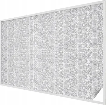 Okenní dekorace Samolepicí fólie na okno proti slunci – mléčná, klasické rozety 200x146 cm