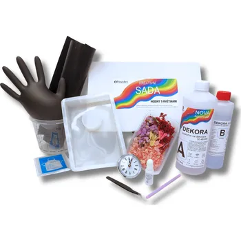 Hodiny Kreativní sada - Hodiny s květinami