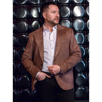 Pánské sametové sako hnědé Bolf 24410 - XL/54