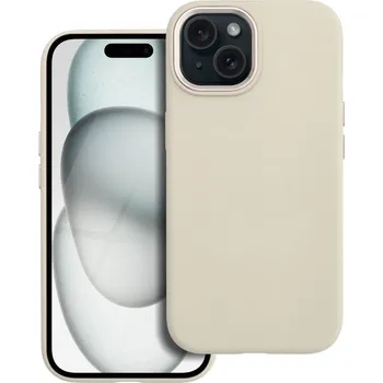 Náhradní kryt pro mobilní telefon Kryt Forcell F-Protect Frame Premium s MagSafe pro iPhone 15 Antique White