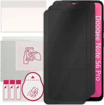 Pouzdro na mobilní telefon 3x Hybridní Sklo s Filtrem Soukromí pro Doogee Note 56 Pro, PRIVACY