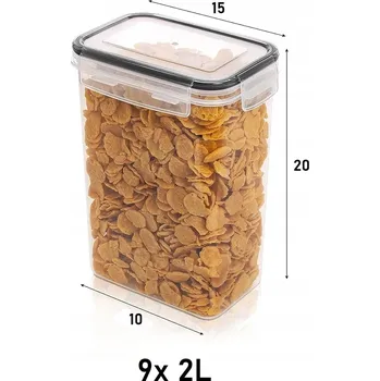 Dóza na potraviny HERMETICKÉ DÓZY NA POTRAVINY PRO SKLADOVÁNÍ, UZAVÍRATELNÉ NÁDOBY +DÁREK