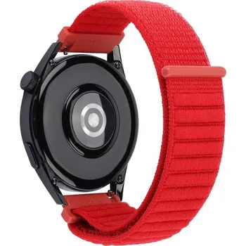 Ostatní příslušenství k chytrým hodinkám VSECHNONAMOBIL 129618 NYLON se zapínáním na suchý zip Univerzální řemínek pro hodinky se šířkou 20 mm červený