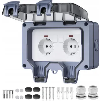 Elektrická zásuvka Elektrická Zásuvka hermetická Makhandel šedá