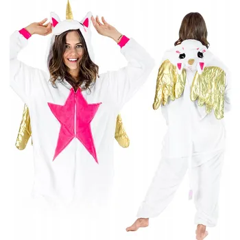 Karnevalový kostým ONESIE KOSTÝM KIGURUMI PYŽAMO TEPLÉ TIANMA JEDNOROŽEC TEPLÁKOVKA M