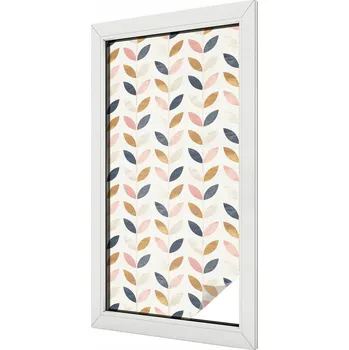 Okenní dekorace Samolepící Fólie na Okno Mléčná Dekorativní Vitrážová - Vzor Listy 50x100 cm