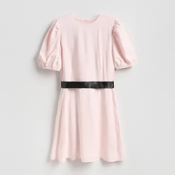 Dámské šaty Reserved - Šaty s mašlí - pastelově růžová - 205IT-03X - 205IT-03X-S