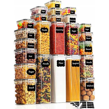 Dóza na potraviny PLASTOVÉ DÓZY NA POTRAVINY, VZDUCHOTĚSNÉ UZAVÍRATELNÉ KRABIČKY 24 + DÁREK