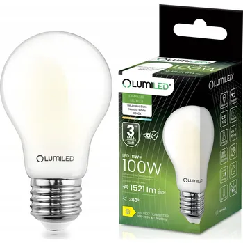 Žárovka LED žárovka E27 11W = 100W 1521lm 4000K Neutrální bílá FILAMENT MLÉČNÁ