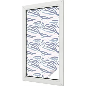 Okenní dekorace Samolepící Fólie na Okno Mléčná Dekorativní Vitrážová Zebra Vzor 50x100 cm