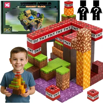 ostatní stavebnice STAVEBNICE STAVEBNICE 120 DÍLKŮ 2 POSTAVIČKY KOSTRUKČNÍ ŠESTIHRAN PIXEL ČTVERCOVÉ