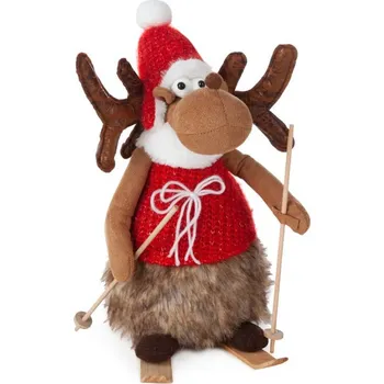 Vánoční ozdoba Vánoční dekorace DOLL 105 A červená / hnědá