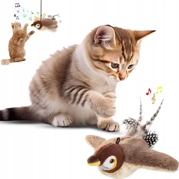 Hračka pro kočku Interaktivní Hračka USB Létající pták Hračka Pro Kočky