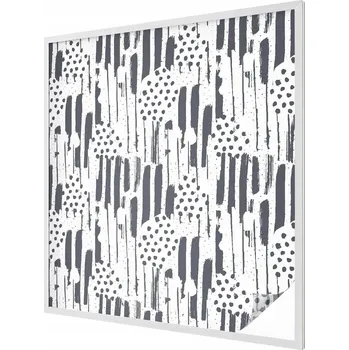 Okenní dekorace Samolepicí mléčná okenní Fólie dekorativní dýha, pruhy a tečky 100x100