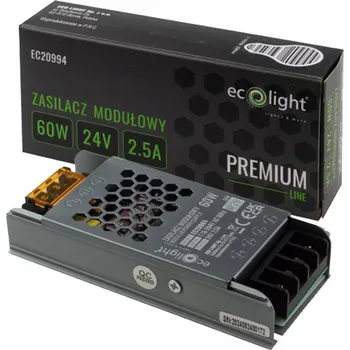 Napájecí zdroj pro osvětlení Modulární LED napájecí zdroj Slim PREMIUM 60W 24V 2,5A transformátor Ecolight