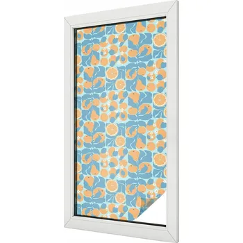 Okenní dekorace Fólie Vitrážová dýha Samolepicí Mléčná fólie na okno Rybí citrusy 50x100