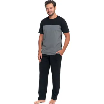 Dámské pyžamo Pánské pyžamo Moraj PDM3400-006 Barva: Černá, Velikost: XL