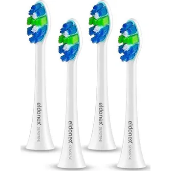 Náhradní hlavice k elektrickému kartáčku Eldonex SonicPro SENSITIVE náhradní hlavy kartáčku BÍLÉ