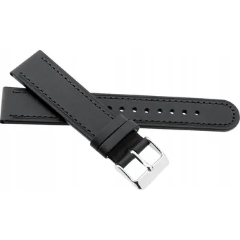 Řemínek na hodinky ČERNÝ KOŽENÝ ŘEMÍNEK NA HODINKY 20 mm JVD R41601-