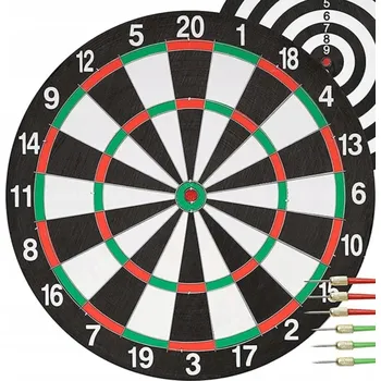 Pevný terč na šipky s ocelovými hroty OSTRA SOLID + 6 Ks šipek