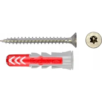 Vrták Hmoždinky FISCHER DUOPOWER 6x30 + nerezové šrouby 4,5x40 A2 TORX 50 Ks