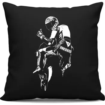 Žertovný předmět The doctor - černý polštář s potiskem- Tričkový.cz