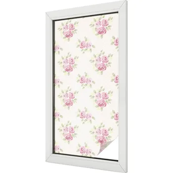 Okenní dekorace Fólie Okenní dýha Samolepicí Mléčná vitráž Květinový vzor 50x100