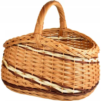 Piknikový koš WickerWorks Proutěný KOŠÍK NA NÁKUPY PIKNIK HOUBY VELKÝ XL proutí