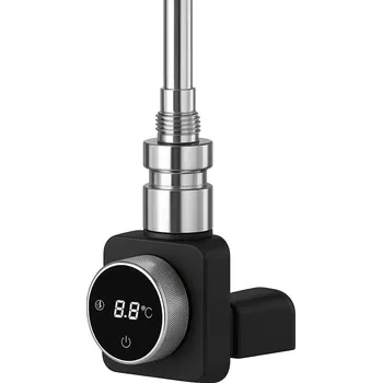 Radiátor Topné těleso do koupelnového radiátoru PREMIO 600W černé s krytkou LUXRAD