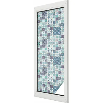 Okenní dekorace Dekorativní Fólie mléčná fólie Samolepicí Květinové dlaždice 50 x 146 cm