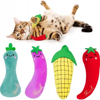 Hračka pro kočku HRAČKA PRO KOČKY KOUSÁTKO S ŠANTOU KOČIČÍ ZELENINA MĚKKÁ ODOLNÁ