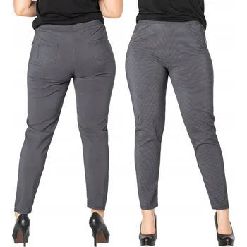 Dámské kalhoty F.Y.V. Dámské elegantní kalhoty cigaretového střihu 7/8 vícebarevné velikost 6XL