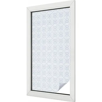 Okenní dekorace Ozdobná Fólie Mléčná Vitrážová s Motivem na Okno - Dynamický vzor 50x100 cm
