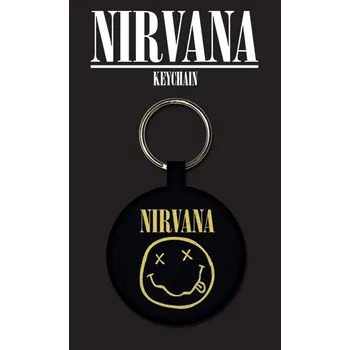 Šperk Přívěsek na klíče Nirvana: Smiley (5 x 6 cm) textílie