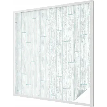 Okenní dekorace Dekorační Fólie na Okno Samolepicí Vitráž s dřevěným vzorem 100x100 cm