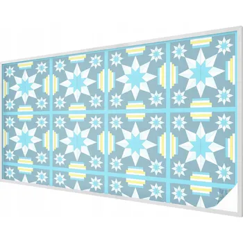 Okenní dekorace Mléčná fólie na okno proti slunci s hvězdami, samolepicí, 200x116 cm