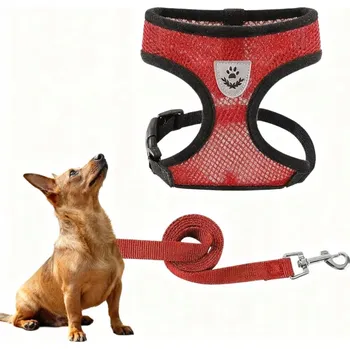 Postroj pro psa Postroj pro kočky a malého psa + vodítko, nastavitelný, pohodlný, bezpečný M