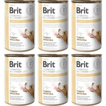 Krmivo pro psa BRIT Veterinary Diet Hepatic Turkey&Pea krmivo pro onemocnění jater 6x400 g