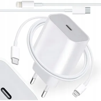 SÍŤOVÁ NABÍJEČKA 20W USB-C PRO IPHONE 11 12 13 14 PRO MAX + KABEL LIGHTNING