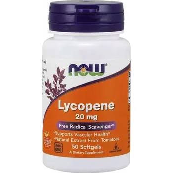 Doplněk stravy Now foods Lykopen 20 mg lykopen kapsle 50 ks