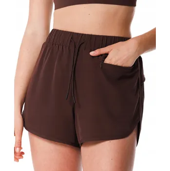 Sportovní kraťasy lehké s kapsou Balletcore Carpatree XL hnědé