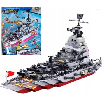 ostatní stavebnice STAVEBNICE VÁLEČNÁ LOĎ stavebnice 350 DÍLŮ PRO DĚTI 6+ VOJENSKÁ DIKOM