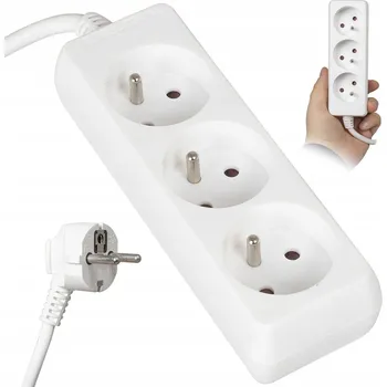 Napájecí kabel Prodlužovací Kabel lišta Libox 1,5 m 3 ks bílá