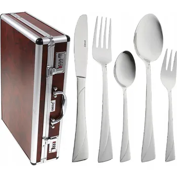 Příbor Sada příborů Kinghoff saténový nerez 72 ks, matné příbory v kufříku 3565