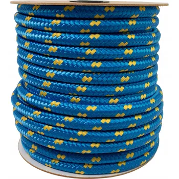 Lany POLYPROPYLENOVÉ LANO PLETENÉ 20MM - 20M LODNÍ LANO PEVNÉ MODRÉ