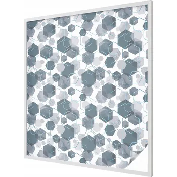 Okenní dekorace Fólie Dekorativní Mléčná na Skla Okna Výlohy Geometrické šestiúhelníky 100x116 cm