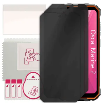 Pouzdro na mobilní telefon 3x Hybridní Sklo s Filtrem Soukromí pro Oscal Marine 2, PRIVACY