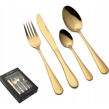 Příbor Sada příborů Domosfera Florina zlaté příbory Forte 16 ks