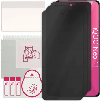 Pouzdro na mobilní telefon 3x Hybridní Sklo s Filtrem Soukromí pro iQOO Neo 11, PRIVACY