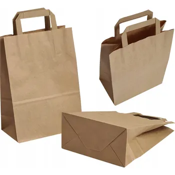 Dárková taška Papírová taška 25 x 17 x 33 cm, 100 ks béžová AWIH